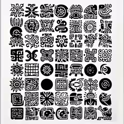 the front cover of an abstract drawing in black and white,a square of black and white art on a white background