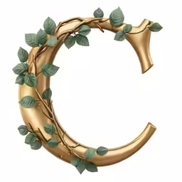 an o letter made out of vines