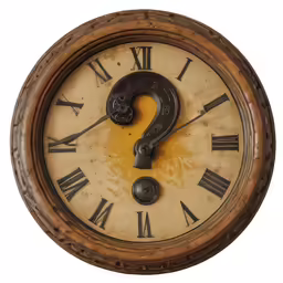 a very old fashioned clock with roman numerals on a white background