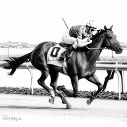 jockey on the back of a race horse