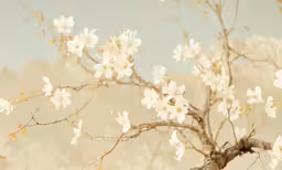 a closeup view of a small flowered tree