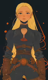 a person wearing armor with a sword and a fire