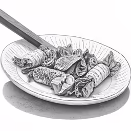 there is a plate that has some different foods on it
