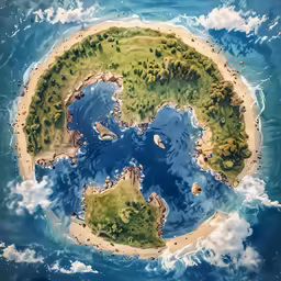 a planet with land and water is seen in this picture