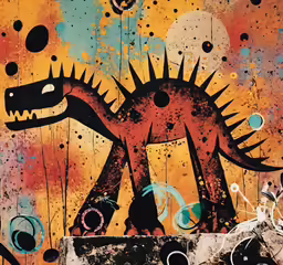 a drawing of a dinosaur with its mouth open and its teeth down