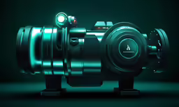 an industrial camera with light flash and body