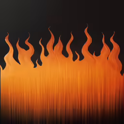 an art piece with lots of flames that looks like flames