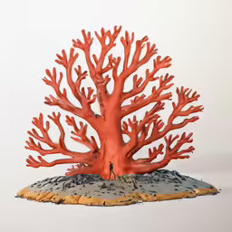 a drawing of an orange tree is seen in this image