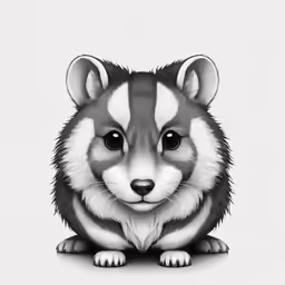 an animal that is sitting down and has big eyes