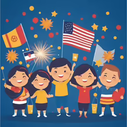 a group of people are celebrating the usa and mexico day