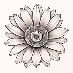 the top of a flower with a white background