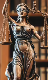 a statue is shown of a lady justice justice scale