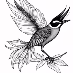 bird with long tail sitting on a tree branch