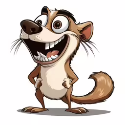 the cartoon groundhog with big eyes and a smiling expression