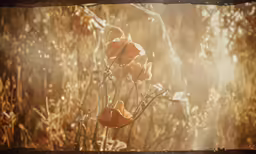 a flower with a sunbeam through the background