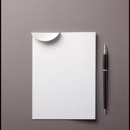 an office paper with a pen and pen on it