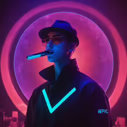 a man wearing a hat and sunglasses smoking a pipe,a young man with glasses and a hat