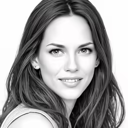 a black and white portrait of a woman