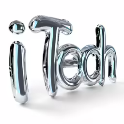 3d chrome and glass words spelling out the word idea