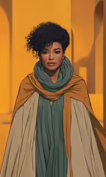 a painting of a woman in an african dress