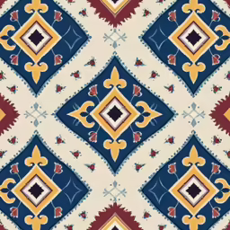 an artistically painted tile pattern is shown