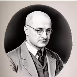 black and white photograph of a man in a suit
