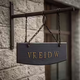 a close up of a sign attached to a building