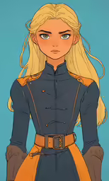 an image of a blonde haired woman in uniform