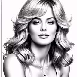 a woman in a bra top with long blonde hair and diamond necklace
