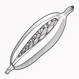 a plant with an open leaf and the center showing