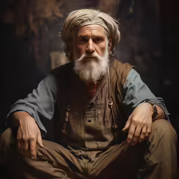 an older man with a white beard and moustache