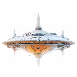 a large white airplane is in the sky