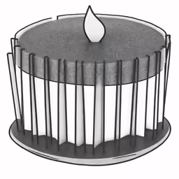 an illustration shows the inside of a round cage