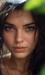 there is a very beautiful girl with freckled hair