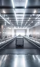 the back of a luggage cart at an airport
