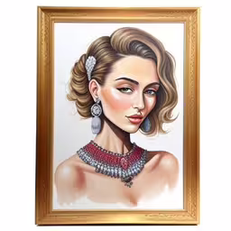 a painting of a woman