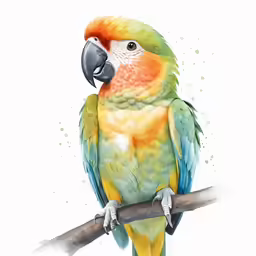 a colorful bird sitting on a branch