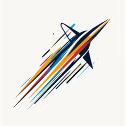 a multicolored jet airplane flying above the ground