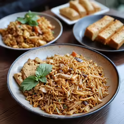 a close up of a bowl of noodles