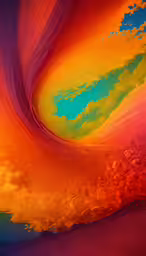 a close up image of a colorful sky,an abstract painting in which clouds move around