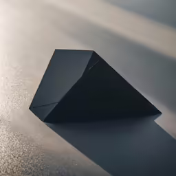a black diamond sitting on top of a surface