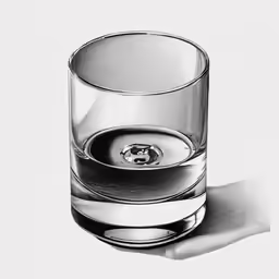 a close up of a glass of water
