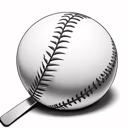 a baseball is shown with an object on the top