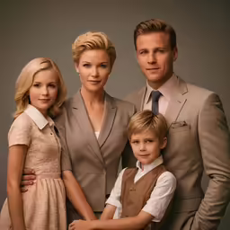 a man and woman are standing in front of the same man