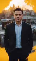 this is a man wearing a suit looking at the camera