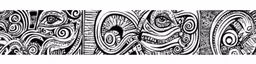 the four images have a white frame, one with black and white pattern