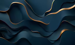 an abstract background with gold foil waves on the top