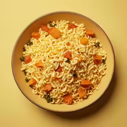 the noodles are tossed with carrots and broccoli