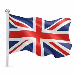 a small british flag flying from a metal pole