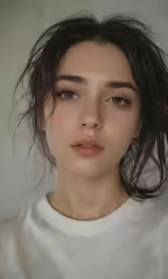 young lady with wet hair posing for a picture